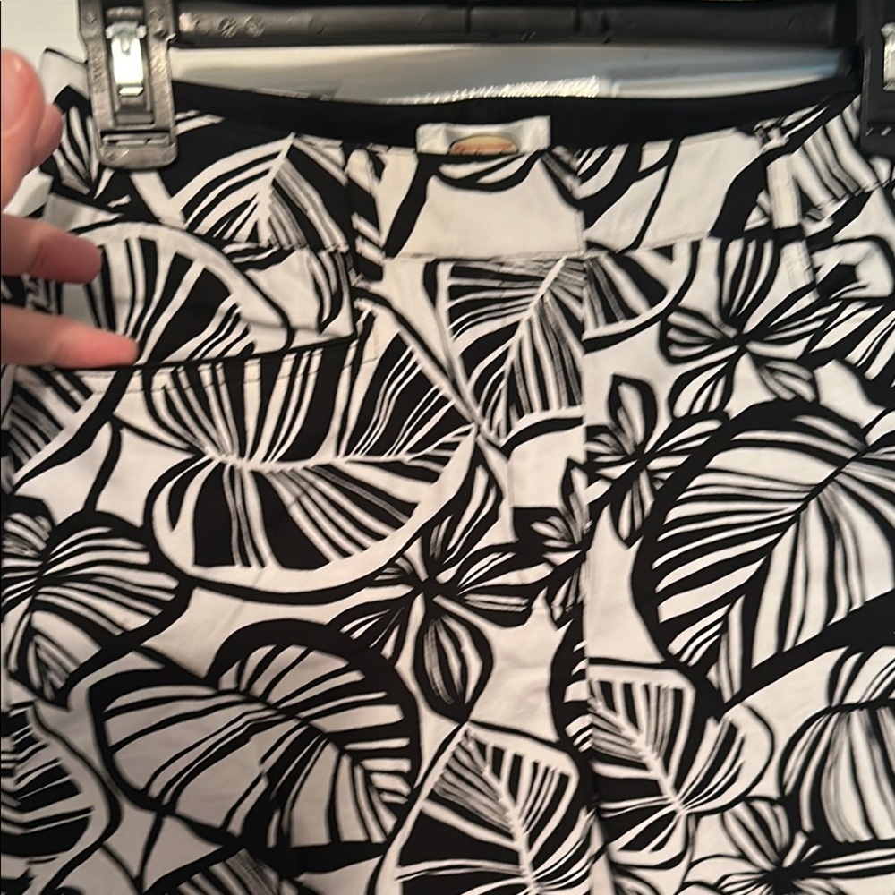 Talbots Monochrome Leaf Pattern Pants - image 2